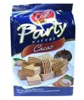 LAGO PARTY WAFFERS CACAO,175GM