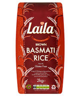 LAILA BROWN BASMATI RICE,2kg