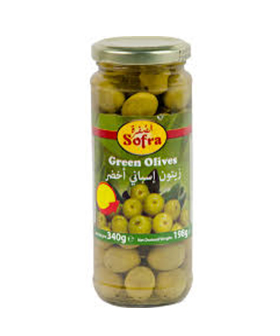 SOFRA GREEN WHOLE OLIVES,935gm