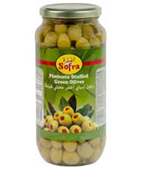 SOFRA STUFFED GREEN OLIVE,335GM