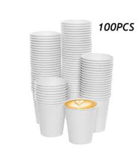 WHITE PARTY CUPS,100PC