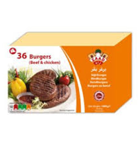 ZAAD BEEF/CHICKEN BURG,36pcs